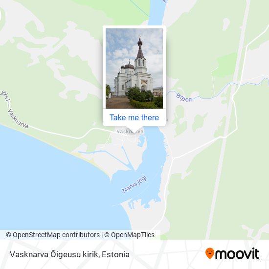 Vasknarva Õigeusu kirik map