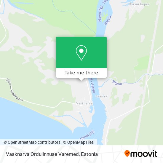 Vasknarva Ordulinnuse Varemed map