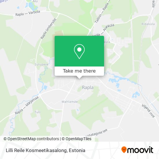 Lilli Reile Kosmeetikasalong map