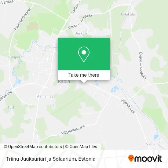 Карта Triinu Juuksuriäri ja Solaarium