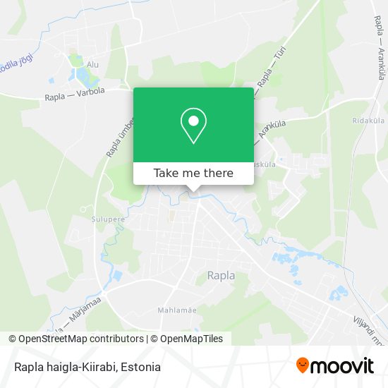 Rapla haigla-Kiirabi map