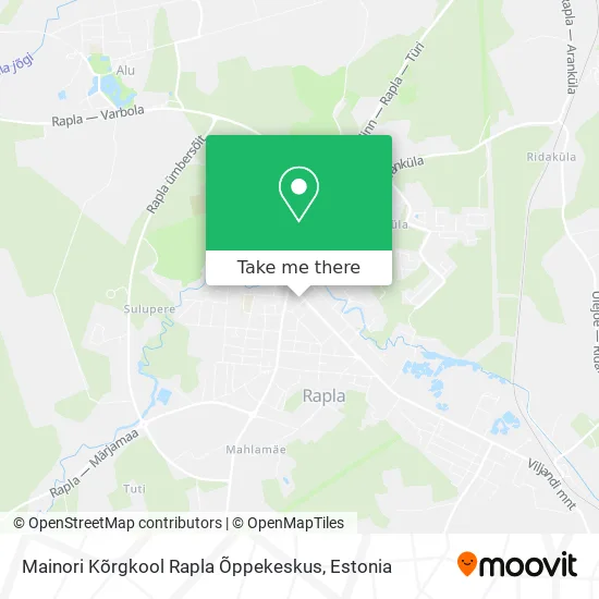 Карта Mainori Kõrgkool Rapla Õppekeskus