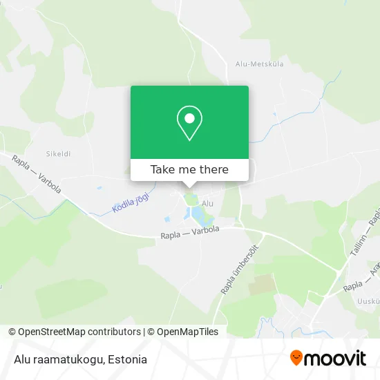 Карта Alu raamatukogu