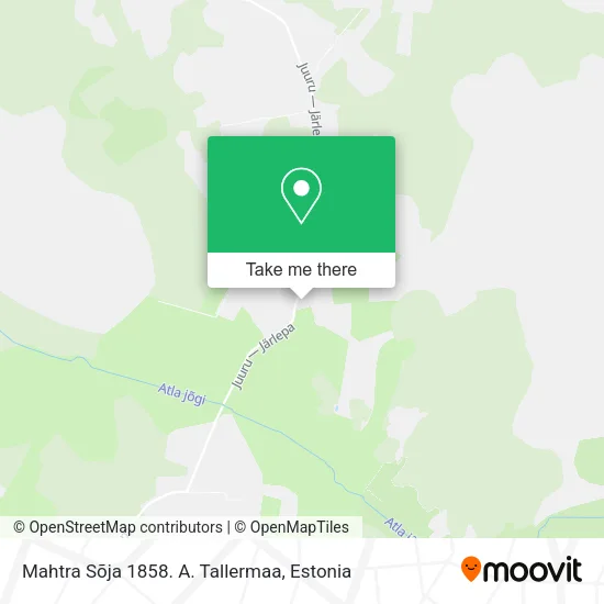 Карта Mahtra Sõja 1858. A. Tallermaa
