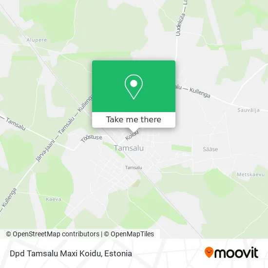 Карта Dpd Tamsalu Maxi Koidu