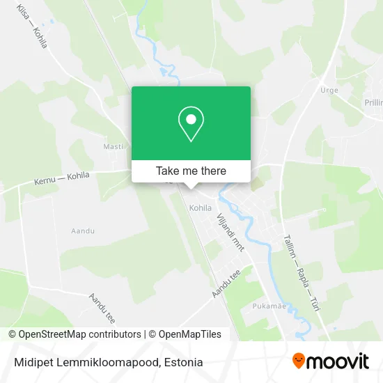 Карта Midipet Lemmikloomapood