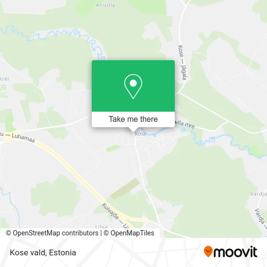 Kose vald map