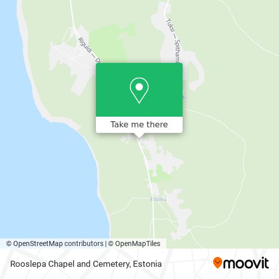 Rooslepa Chapel and Cemetery map