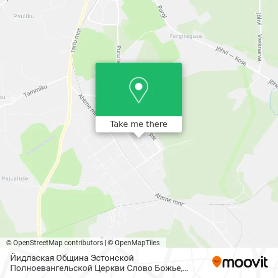Карта Йидлаская Община Эстонской Полноевангельской Церкви Слово Божье