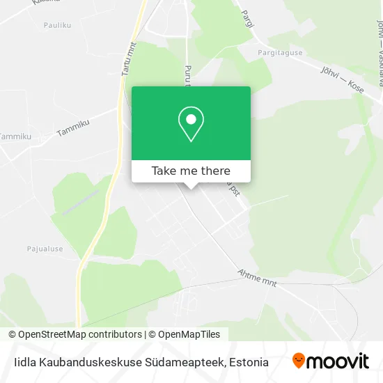 Карта Iidla Kaubanduskeskuse Südameapteek