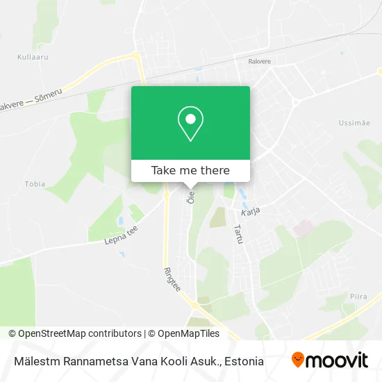 Карта Mälestm Rannametsa Vana Kooli Asuk.