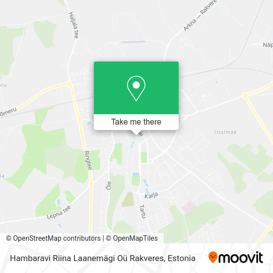 Hambaravi Riina Laanemägi Oü Rakveres map