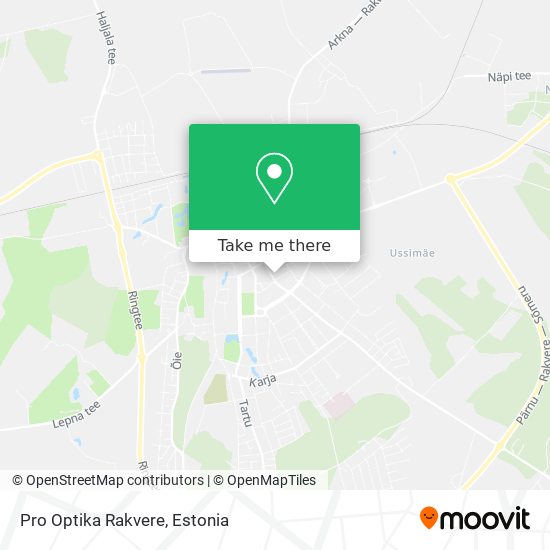 Pro Optika Rakvere map