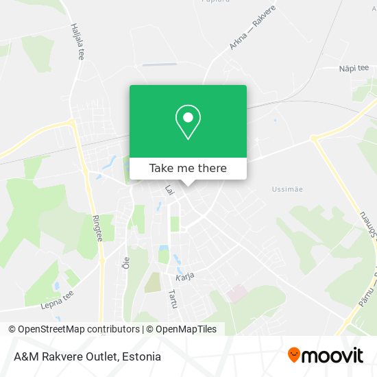 A&M Rakvere Outlet map