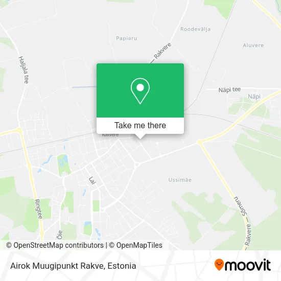 Карта Airok Muugipunkt Rakve