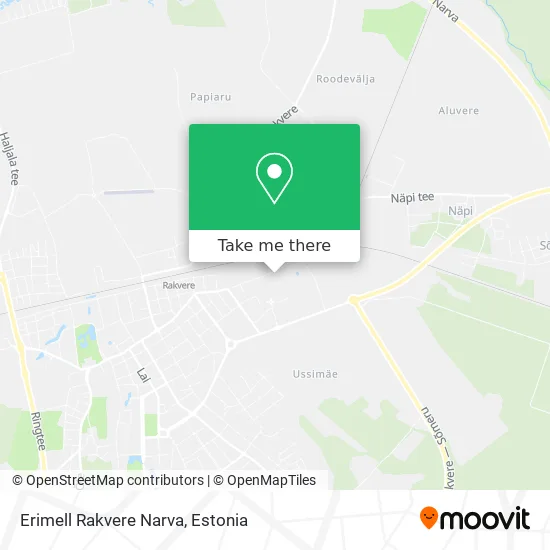 Карта Erimell Rakvere Narva