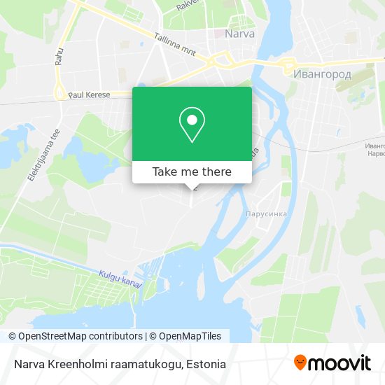 Карта Narva Kreenholmi raamatukogu