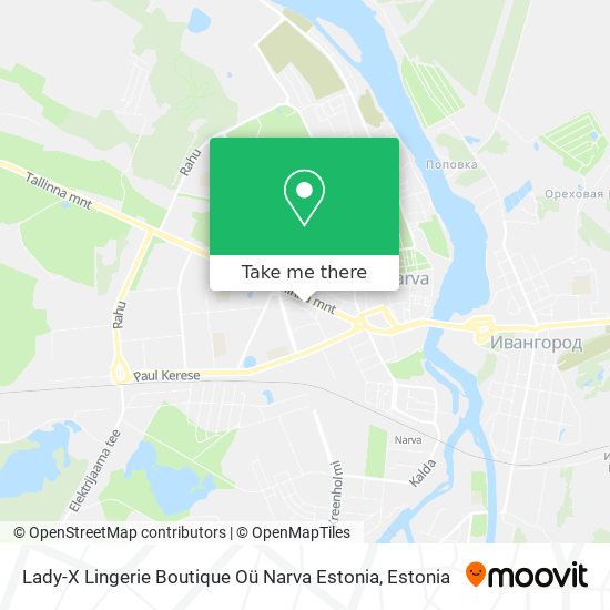 Карта Lady-X Lingerie Boutique Oü Narva Estonia