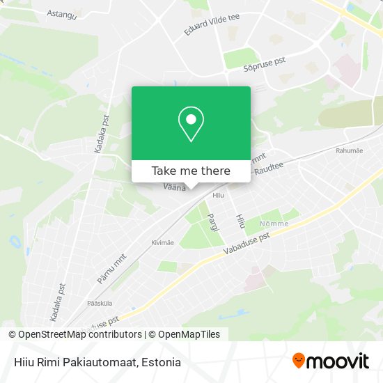 Hiiu Rimi Pakiautomaat map