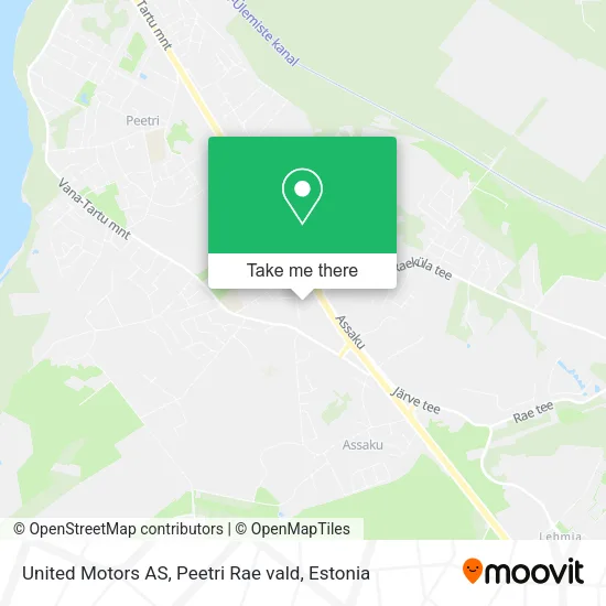 Карта United Motors AS, Peetri Rae vald