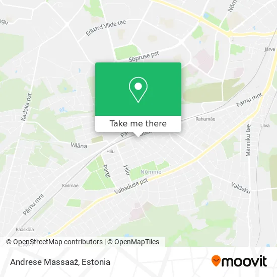 Карта Andrese Massaaž