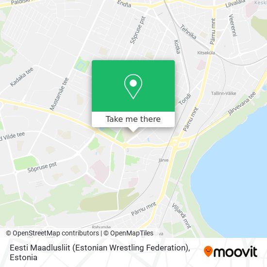 Eesti Maadlusliit (Estonian Wrestling Federation) map