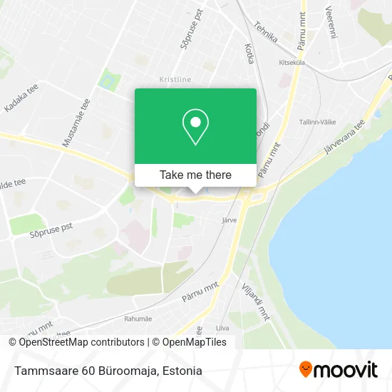 Карта Tammsaare 60 Büroomaja