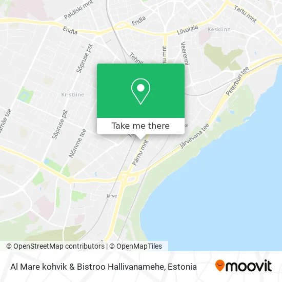 Карта Al Mare kohvik & Bistroo Hallivanamehe