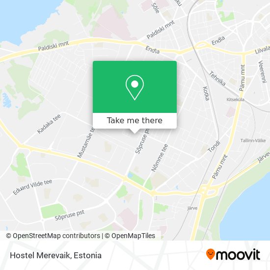 Hostel Merevaik map