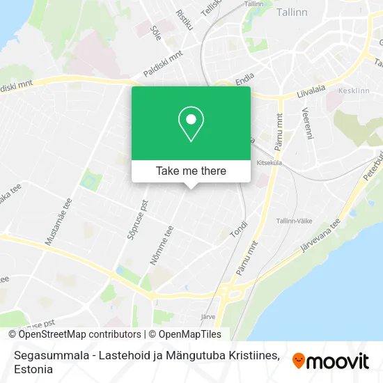 Карта Segasummala - Lastehoid ja Mängutuba Kristiines