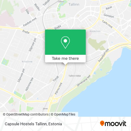 Карта Capsule Hostels Tallinn