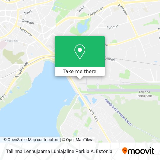 Карта Tallinna Lennujaama Lühiajaline Parkla A