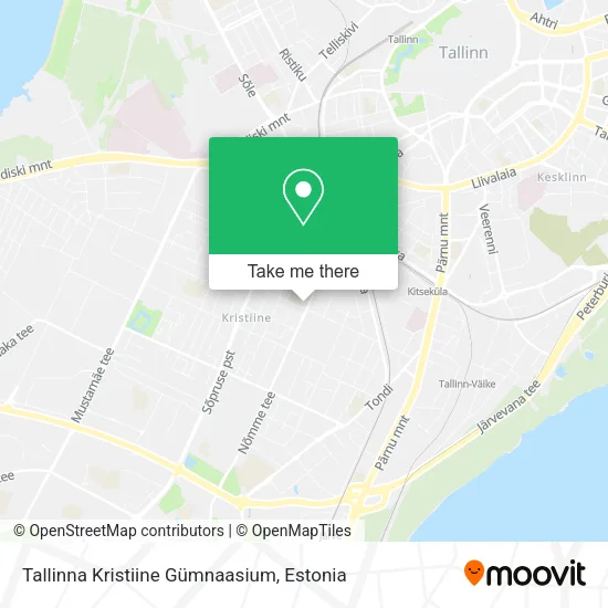 Карта Tallinna Kristiine Gümnaasium