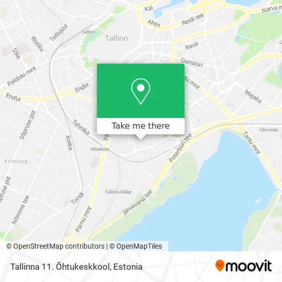 Карта Tallinna 11. Õhtukeskkool