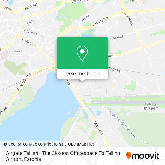 Airgate Tallinn - The Closest Officespace To Tallinn Airport map
