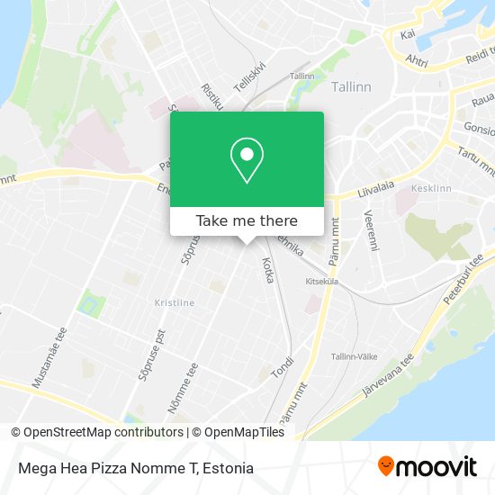 Карта Mega Hea Pizza Nomme T