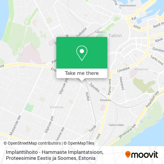 Implanttihoito - Hammaste Implantatsioon, Proteesimine Eestis ja Soomes map