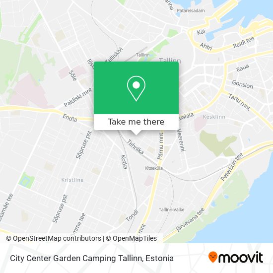 City Center Garden Camping Tallinn map