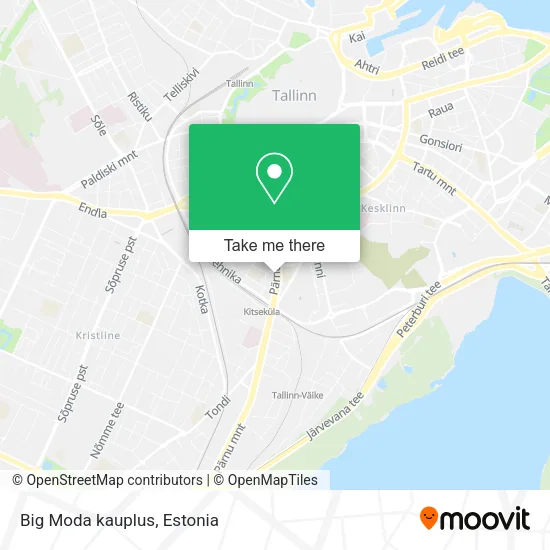 Карта Big Moda kauplus