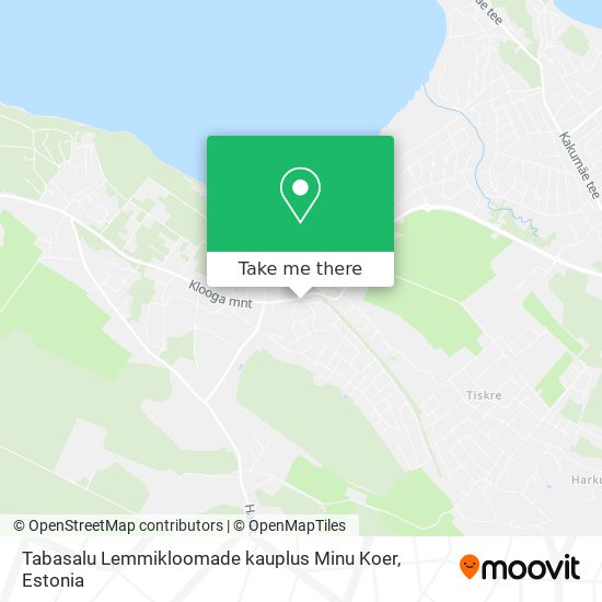 Карта Tabasalu Lemmikloomade kauplus Minu Koer