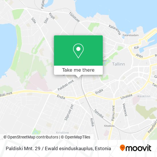 Paldiski Mnt. 29 / Ewald esinduskauplus map