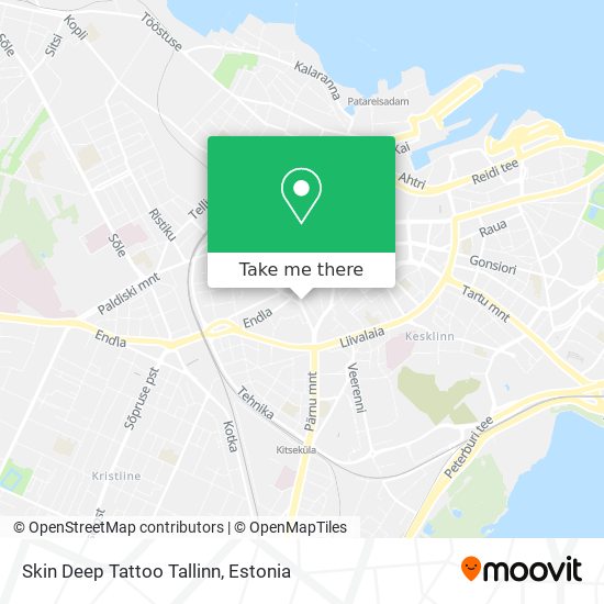 Карта Skin Deep Tattoo Tallinn