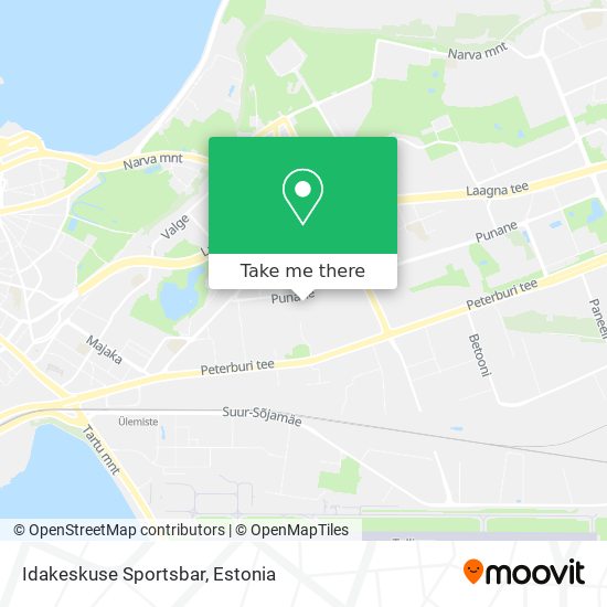 Idakeskuse Sportsbar map