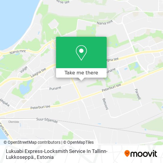 Карта Lukuabi Express-Locksmith Service In Tallinn- Lukkoseppä.