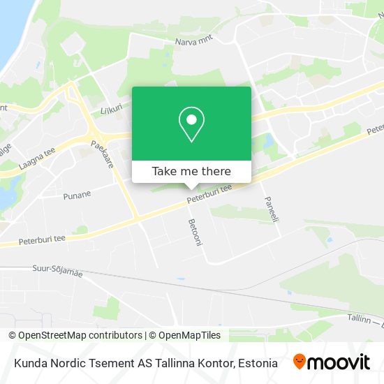 Карта Kunda Nordic Tsement AS Tallinna Kontor