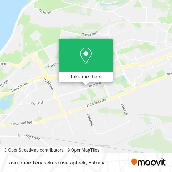 Карта Lasnamäe Tervisekeskuse apteek