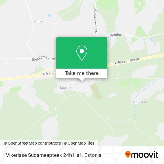 Vikerlase Südameapteek 24h Ha1 map