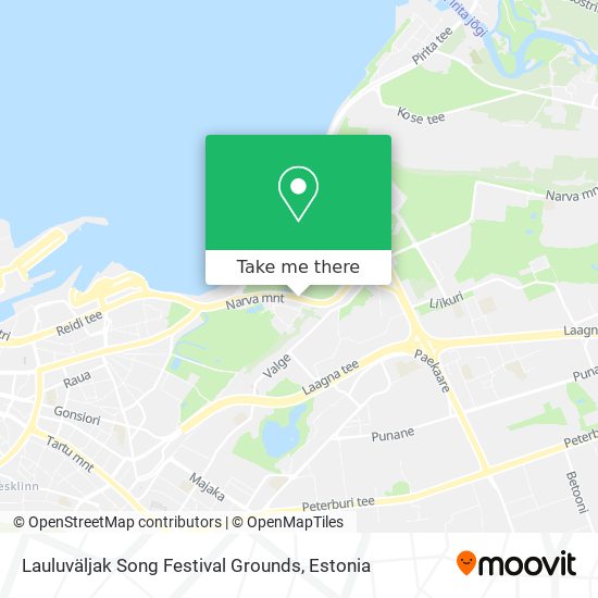 Lauluväljak Song Festival Grounds map