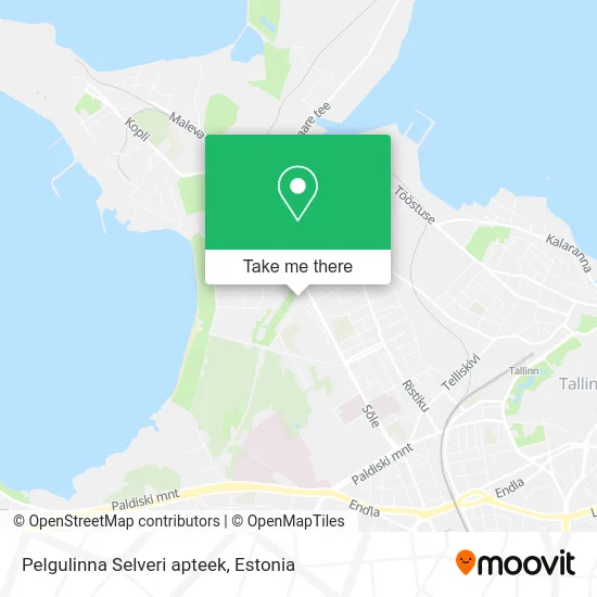 Карта Pelgulinna Selveri apteek