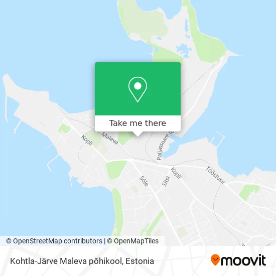 Карта Kohtla-Järve Maleva põhikool